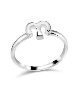 Aries  Zodiac Silver Ring NSR-431